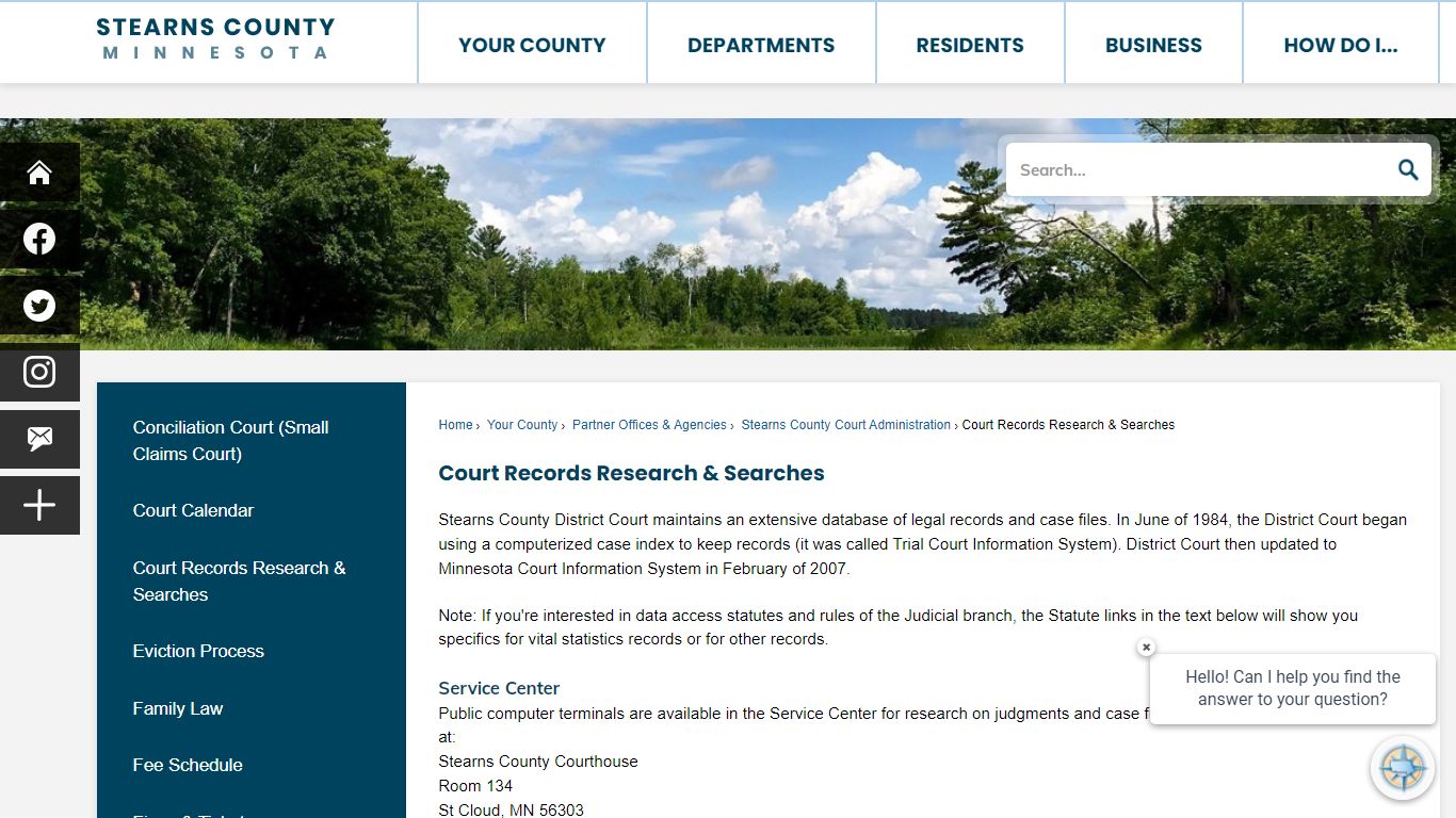 Court Records Research & Searches | Stearns County, MN ...