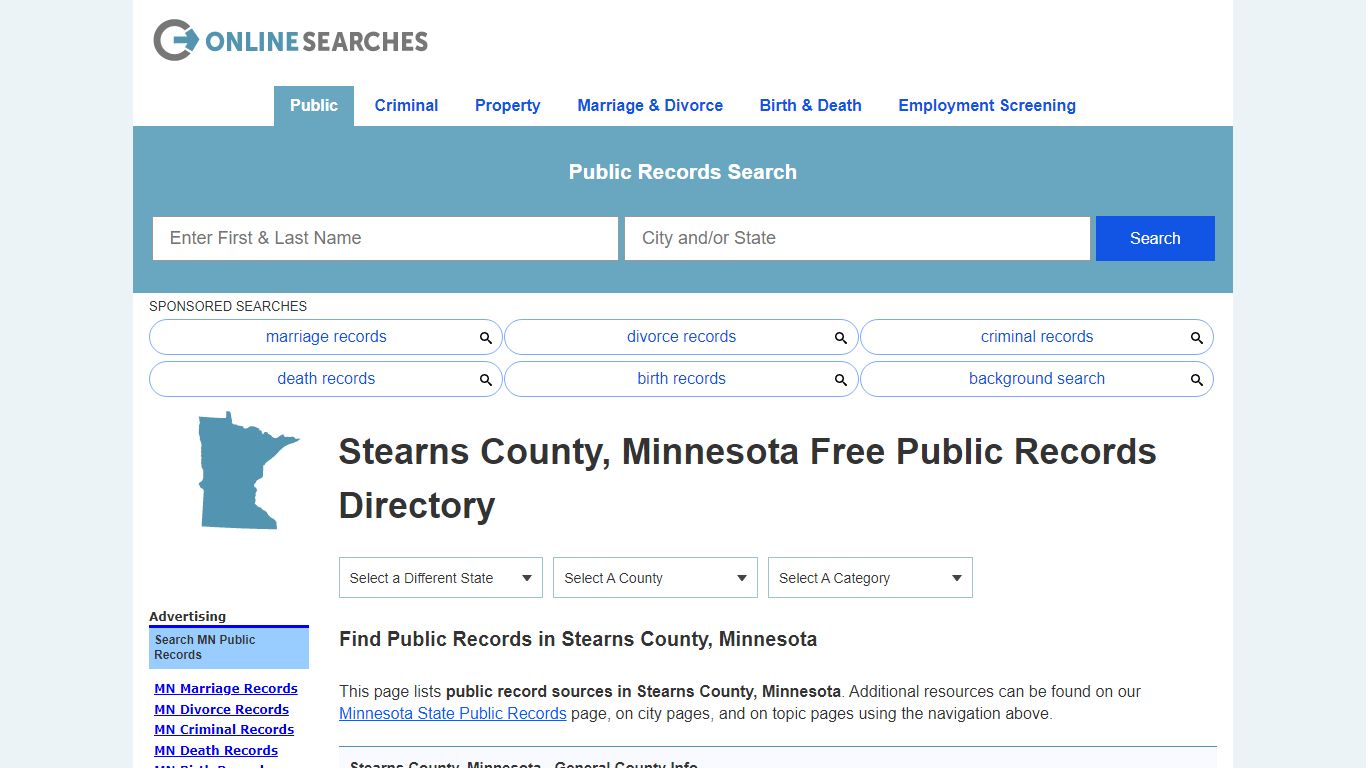Stearns County, Minnesota Public Records Directory